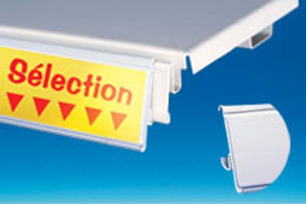 PE extrudé blanc 1 position pour tablette TEGOMETALL® - 46 x 988 mm