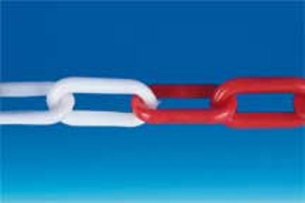 CHAINE ROUGE/BLANC Ø6.5MMX25M