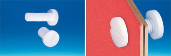 Vis de reliure plastique blanc non permanent serrage 10 mm