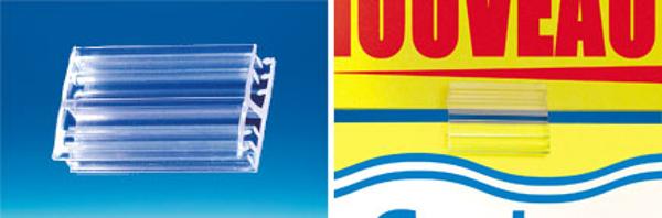 Grip de jonction double transparent 25 x 20 mm