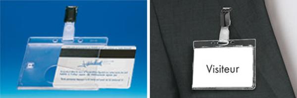 Badge rigide porte nom - Utilisation horizontale