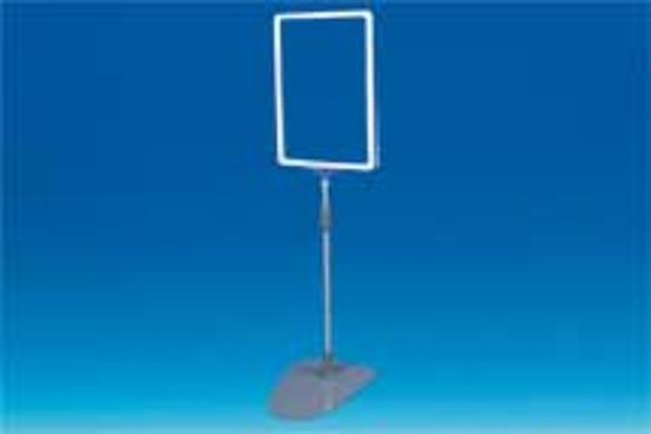 Kit cadre A4 télescopique de 320 à 620 mm socle métal - Blanc