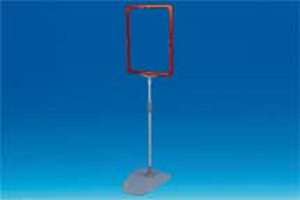 Kit cadre A4 télescopique de 320 à 620 mm socle métal - Rouge