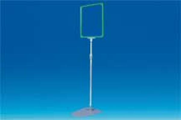 Kit cadre A4 vert socle métal tige télescopique 60 à 100 cm