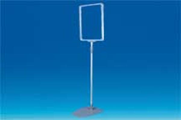 Kit cadre A4 transparent socle métal tige télescopique 60 à 100 cm