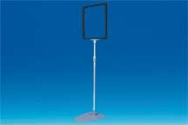Kit cadre A4 noir socle métal tige télescopique 60 à 100 cm