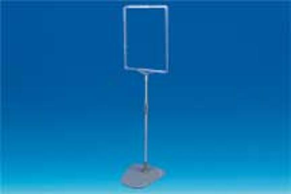 Kit cadre A3 transparent socle métal tige télescopique 32 à 62 cm