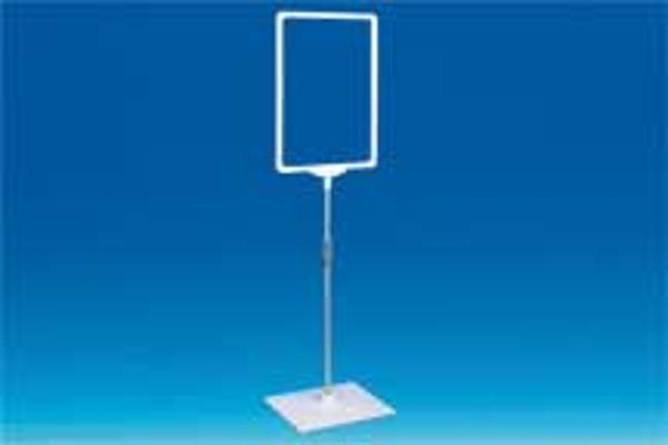 Kit cadre A4 blanc socle plastique télescopique 32 à 62 cm