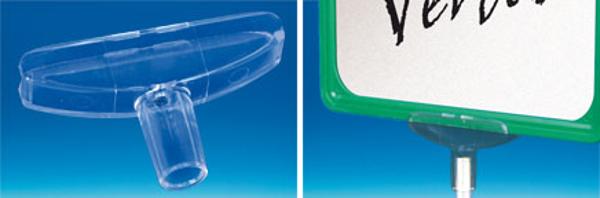 T de liaison transparent pour cadre PVC
