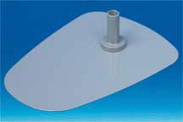 Socle rectangle métal gris pour cadre PVC