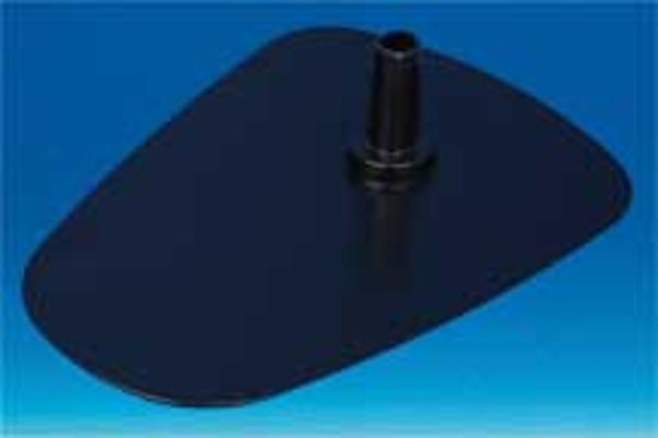 Socle rectangle métal noir pour cadre PVC