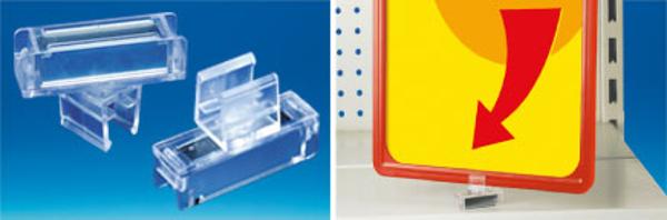 Aimant transparent  à poser pivotant 360° pour cadre PVC