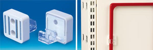 Aimant carré blanc fixe mural pour cadre PVC
