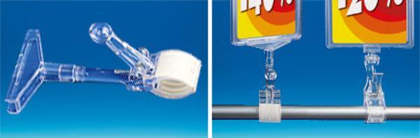 Pince tube orientable gauche/droite pour cadre PVC