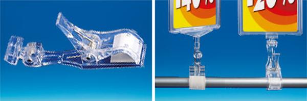 Pince tube orientable bas/haut pour cadre PVC