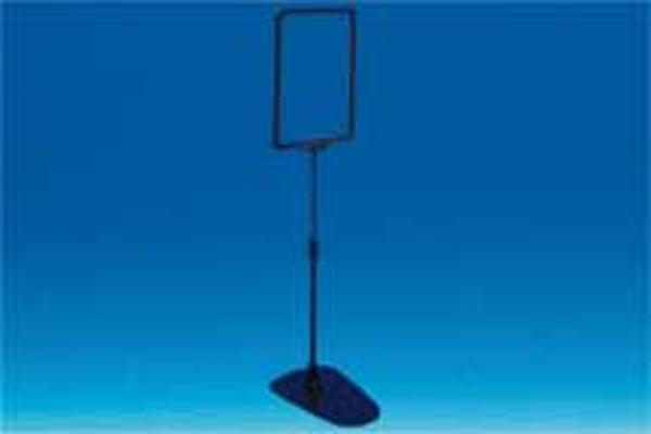 Kit cadre A4 noir socle métal télescopique 32 à 62 cm