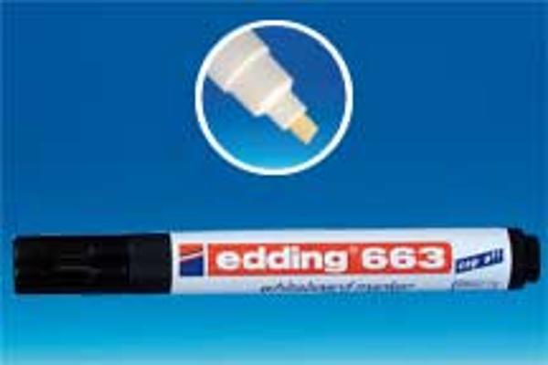 Feutre Edding® effaçable à sec-Noir-Pointe ogive 1.5 à 3 mm