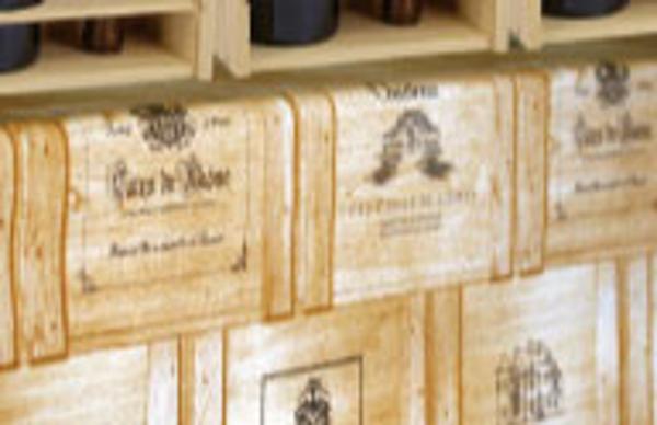 Tissus coton M1 "Caisse de vins" 160 cm x 25 m