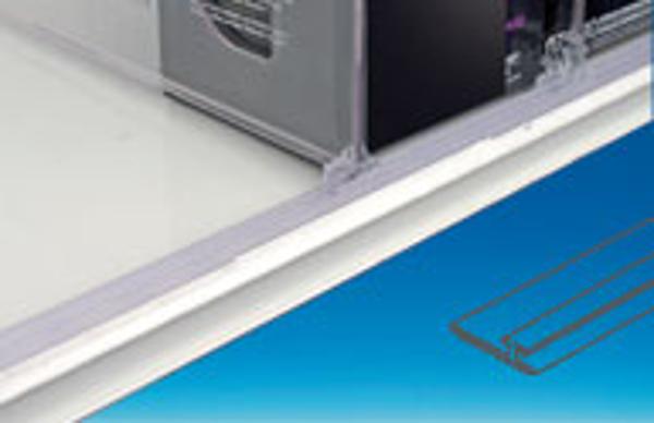 Rail standard adhésif transparent pour séparateur - 25 x 1325 mm