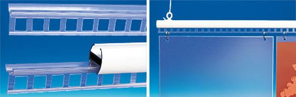 Rail multi-accroches transparent 950 mm