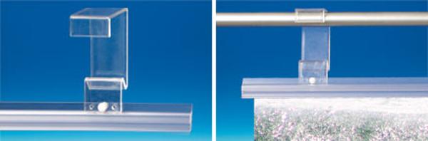Profil'Up® avec patte d'accroche transparent 1200 mm Profil'Up® avec patte d'accroche transparent 1200 mm