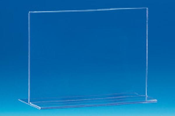 Porte visuel 2 faces en PET transparent - Format A4 - Horizontal