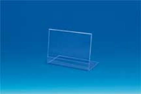 Porte-visuel incliné PET transparent format A6 horizontal