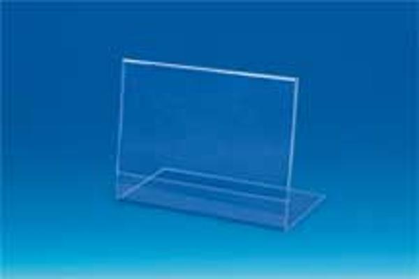 Porte-visuel incliné PET transparent format A5 horizontal