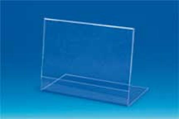 Porte-visuel incliné PET transparent format A4 horizontal