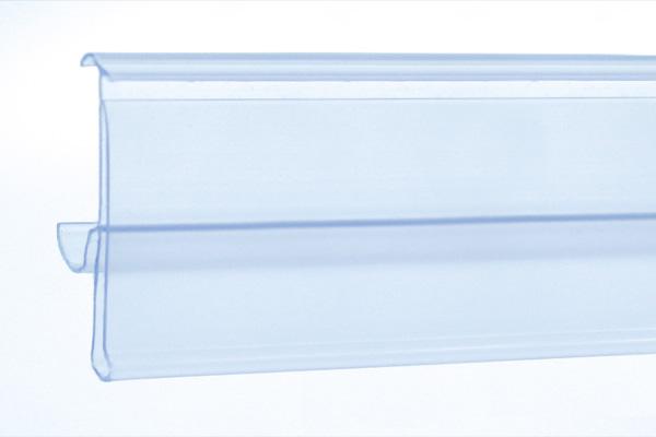 PE extrudé transparent 1 position pour tablette TEGOMETALL® - 46 x 988 mm