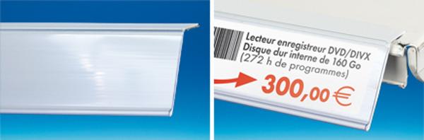 Profil blanc adhésif film incliné 40x1330 mm