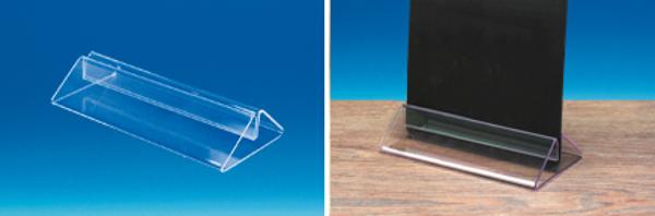 Socle porte-visuel pléxi transparent 150 x 70 mm