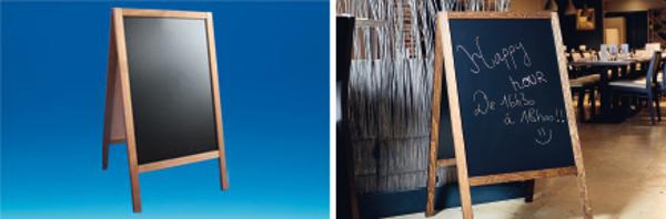 Chevalet cadre bois interieur 118 cm ardoise de 65 x 91.5 cm