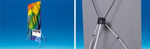 Porte-affiche fibre de verre en X 600 mm x 1.6 m