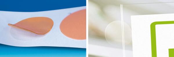 Pastilles adhésives CARTACK® 705 T DF gel transparent - Ø 15 mm