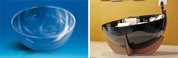 Vasque demi-sphère transparente ø 25 cm