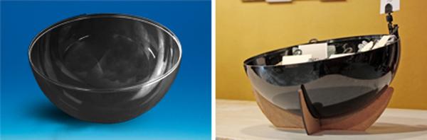 Vasque demi-sphère noire ø 25 cm