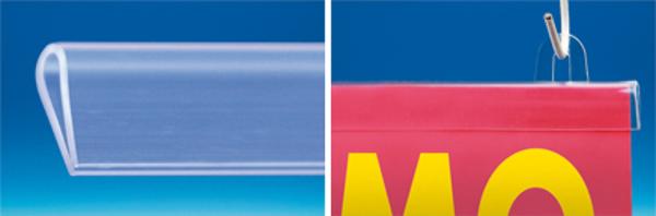 Profil "U" pinçant PVC transparent 1000 mm