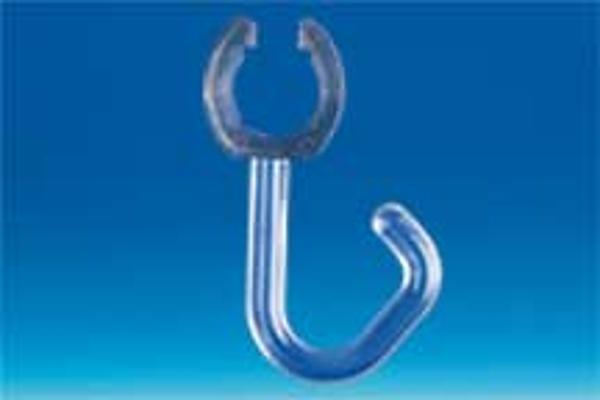 Crochet ouvert transparent pour diamètre Ø 10 mm
