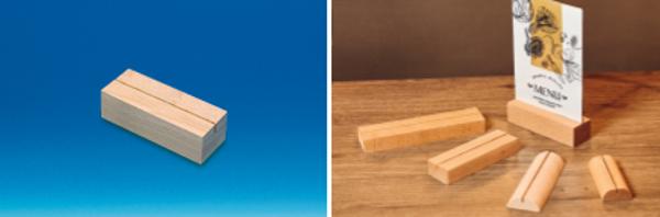 Socle bois une rainure pour format A6 28 mm