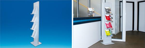 Totem métal pour porte-brochures en 167.4 cm