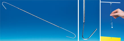 Tige crochet extensible charge 0.5 kg max. 70 à 1400 mm Tige crochet extensible charge 0.5 kg max. 70 à 1400 mm