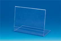 Porte-visuel incliné PET transparent format A4 horizontal Porte-visuel incliné PET transparent format A4 horizontal