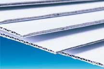 Carton microcannelure blanc 2 faces - 800 x 1200 mm - 520g - 1500μ Carton microcannelure blanc 2 faces - 800 x 1200 mm - 520g - 1500μ