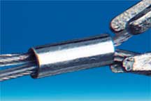 Manchon pour câble acier de Ø 1,5 mm - 5 x 6 x 3,5 mm Manchon pour câble acier de Ø 1,5 mm - 5 x 6 x 3,5 mm