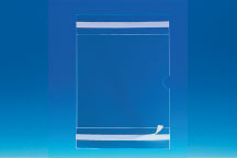Pochette adhésif permanent PVC transparent avec onglet - Format A7 - Vertical Pochette adhésif permanent PVC transparent avec onglet - Format A7 - Vertical