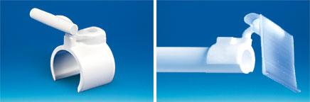 Embout broche perroquet pour tube de Ø 19 mm - Blanc Embout broche perroquet pour tube de Ø 19 mm - Blanc