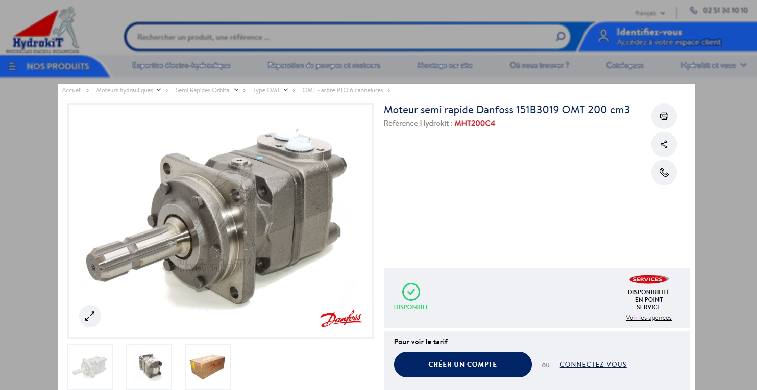 Vue d'un produit chez Hydrokit