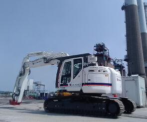 Une caméra 360° sur une pelle Kobelco