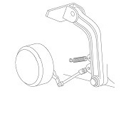 Tractor fitted with mechanical braking system